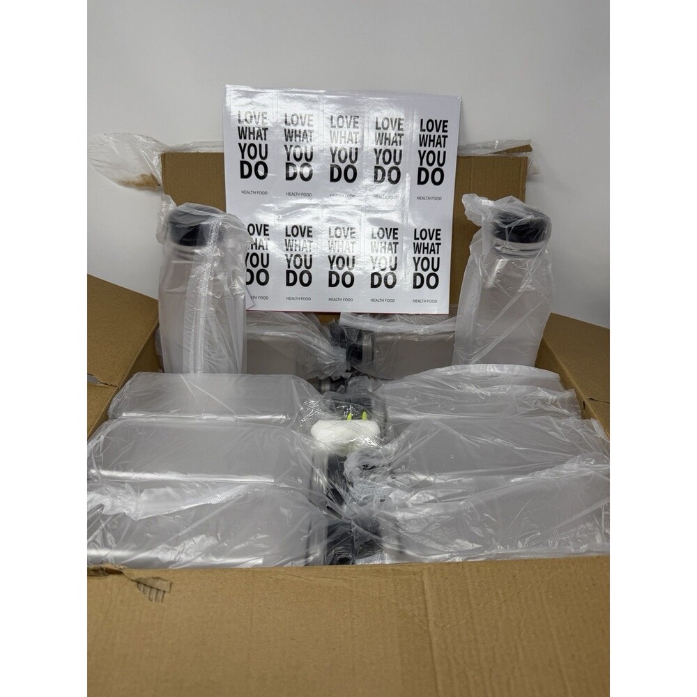 12 oz Clear Plastic Bottles with Lids, Reusable Containers & Labels- Set Of 20